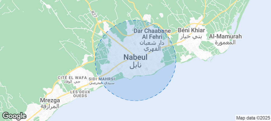 Nabeul‎ Airbnb map